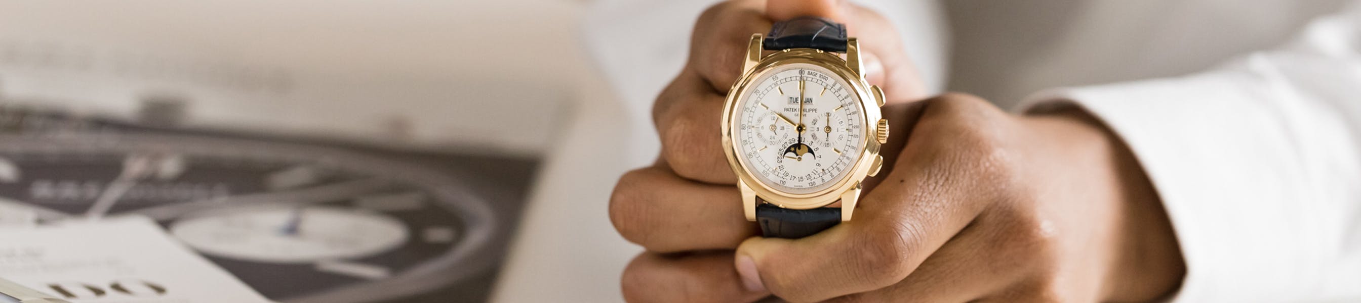 Person showing watch