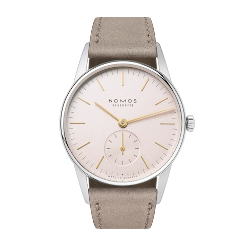 Vertical NOMOS Glashütte Orion 33 rose