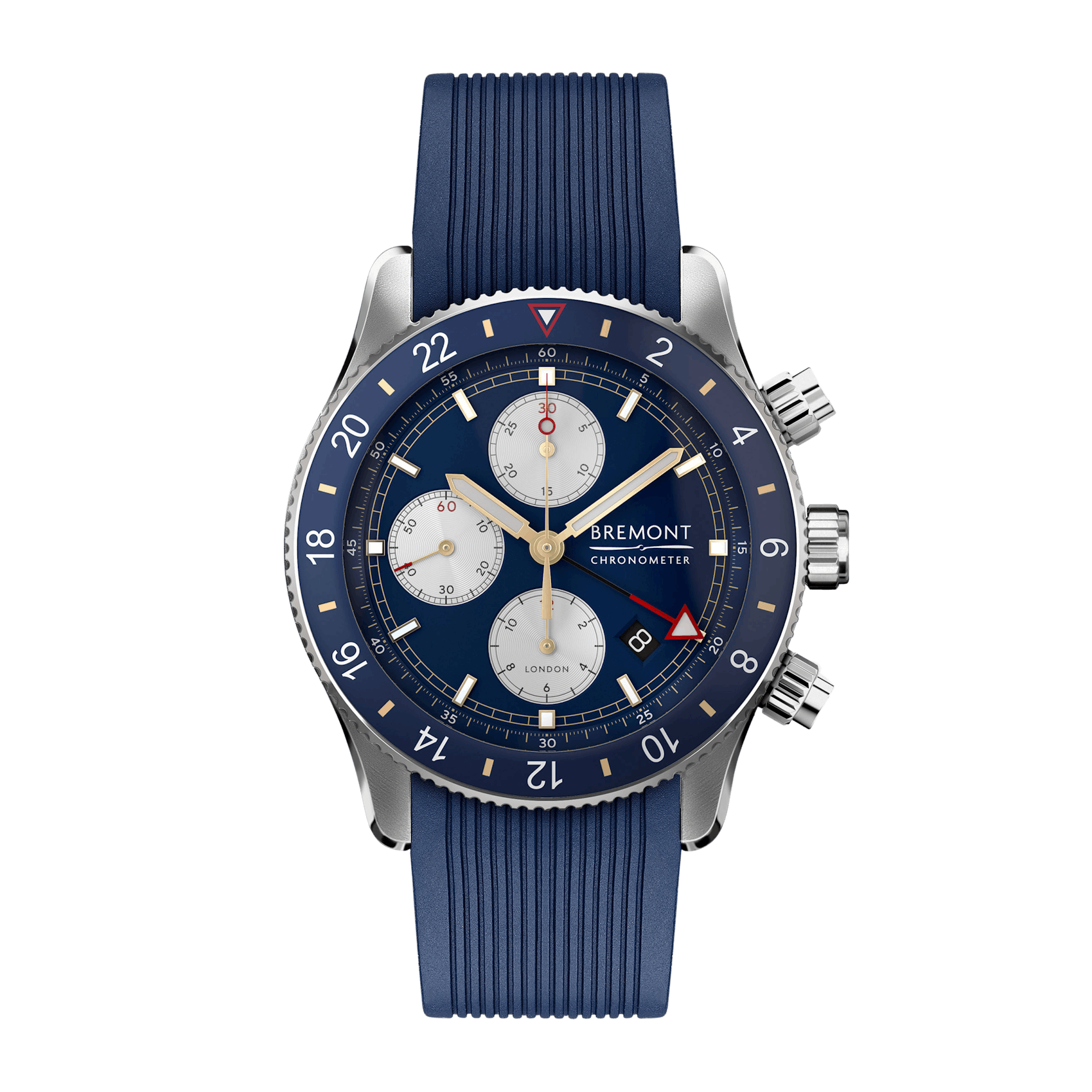 Vertical Bremont Supermarine Chrono Blue